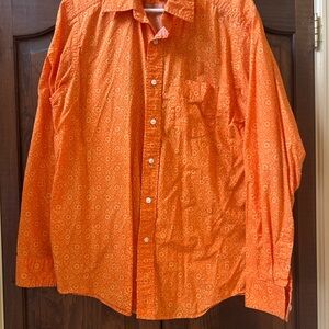 GAP Men's Vibrant Orange Casual Shirt
